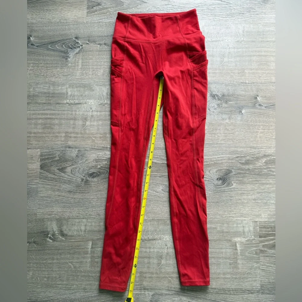 Fabletics Motion365 Women’s Size XXS High-Waisted Red Leggings Activewear VGUC - Picture 8 of 10